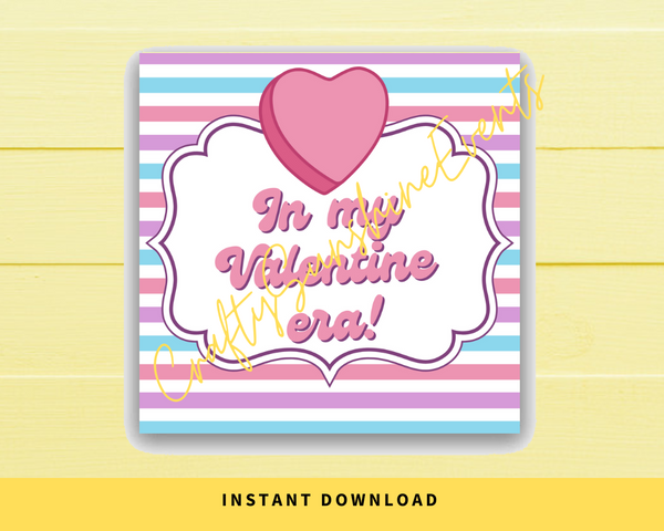 INSTANT DOWNLOAD In My Valentine Era Gift Tags 2.5x2.5
