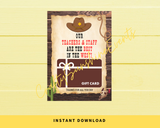 INSTANT DOWNLOAD Western Themed Our Teachers & Staff Are The Best In The West Gift Card Holder 5x7
