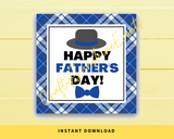 INSTANT DOWNLOAD Happy Father's Day Square Gift Tags 2.5x2.5