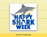 INSTANT DOWNLOAD Happy Shark Week Gift Tags 2.5x2.5