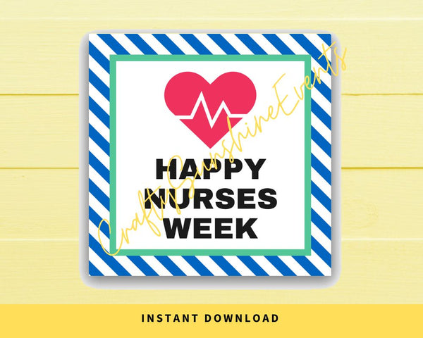 INSTANT DOWNLOAD Happy Nurses Week Gift Tags 2.5x2.5