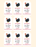 INSTANT DOWNLOAD Soapin You Have A Very Happy Thanksgiving Gift Tags 2x3.5
