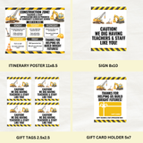 DIGITAL DOWNLOAD ONLY Construction Themed Teachers & Staff Appreciation Week Bundle Set