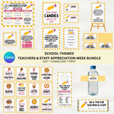 DIGITAL DOWNLOAD ONLY School Themed Teachers & Staff Appreciation Week Bundle Set