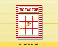 INSTANT DOWNLOAD Santa Christmas Tic Tac Toe Game Cards