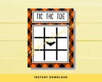 INSTANT DOWNLOAD Halloween Bat Tic Tac Toe Game Cards