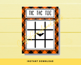 INSTANT DOWNLOAD Halloween Bat Tic Tac Toe Game Cards