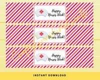 INSTANT DOWNLOAD Happy Nurses Week Water Bottle Labels 8.5x2