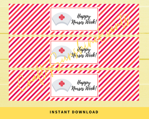 INSTANT DOWNLOAD Happy Nurses Week Water Bottle Labels 8.5x2