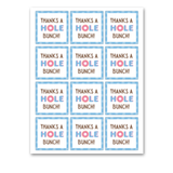 INSTANT DOWNLOAD Thanks A Hole Bunch Donut Square Gift Tags 2.5x2.5