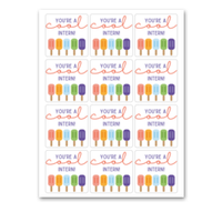 INSTANT DOWNLOAD You're A Cool Intern Square Gift Tags 2.5x2.5