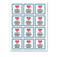 INSTANT DOWNLOAD Happy Nurses Week Gift Tags 2.5x2.5