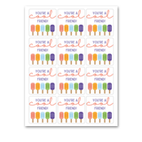 INSTANT DOWNLOAD You're A Cool Friend Square Gift Tags 2.5x2.5
