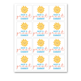 INSTANT DOWNLOAD Have A Great Summer Square Gift Tags 2.5x2.5