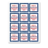 INSTANT DOWNLOAD Have A Sparkling Memorial Day Square Gift Tags 2.5x2.5