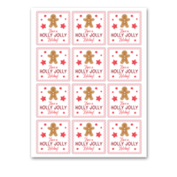 INSTANT DOWNLOAD Have A Holly Jolly Holiday Square Gift Tags 2.5x2.5