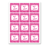 INSTANT DOWNLOAD Pink Back To School Square Gift Tags 2.5x2.5