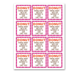 INSTANT DOWNLOAD Donut Know What We'd Do Without A DSP Like You Gift Tags 2.5x2.5