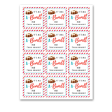 INSTANT DOWNLOAD It's All A-Bundt Our Truck Drivers Square Gift Tags 2.5x2.5