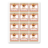 INSTANT DOWNLOAD Happy Thanksgiving Square Gift Tags 2.5x2.5