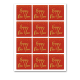 INSTANT DOWNLOAD Red Happy New Year Square Gift Tags 2.5x2.5