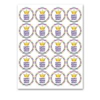 INSTANT DOWNLOAD Happy Mardi Gras Round 2" Gift Tags