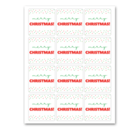 INSTANT DOWNLOAD Merry Christmas Square Gift Tags 2.5x2.5