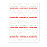 INSTANT DOWNLOAD Merry Christmas Square Gift Tags 2.5x2.5