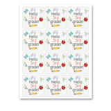 INSTANT DOWNLOAD Hello 3rd Grade Back to School Square Gift Tags 2.5x2.5