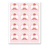 INSTANT DOWNLOAD Pink Santa Merry Christmas Square Gift Tags 2.5x2.5