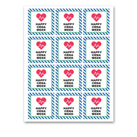 INSTANT DOWNLOAD Happy CRNA Week Square Gift Tags 2.5x.2.5