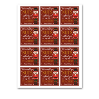 INSTANT DOWNLOAD We Would Go Nuts Without You As Our Teacher Square Gift Tags 2.5x2.5