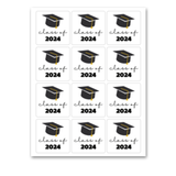 INSTANT DOWNLOAD Class Of 2024 Graduation Square Gift Tags 2.5x2.5