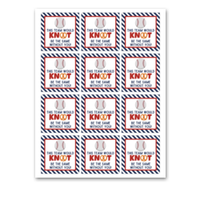 INSTANT DOWNLOAD Baseball This Team Would Knot Be The Same Without You Pretzel Square Gift Tags 2.5x2.5