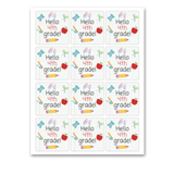 INSTANT DOWNLOAD Hello 4th Grade Back to School Square Gift Tags 2.5x2.5