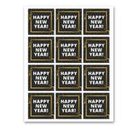 INSTANT DOWNLOAD Happy New Year Square Gift Tags 2.5x2.5