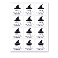 INSTANT DOWNLOAD Halloween Witch I Put A Spell On You Square Gift Tags 2.5x2.5