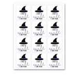 INSTANT DOWNLOAD Halloween Witch I Put A Spell On You Square Gift Tags 2.5x2.5