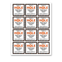 INSTANT DOWNLOAD Thanks A Hole Bunch For All Your Hard Work Happy Halloween Square Gift Tags 2.5x2.5