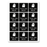 INSTANT DOWNLOAD Ghost You've Been Boo'ed Square Gift Tags 2.5x2.5