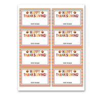 INSTANT DOWNLOAD Happy Thanksgiving Lip Balm Tags 2.5x4