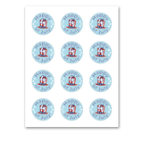 INSTANT DOWNLOAD Happy 4th Of July Round 2" Gift Tags
