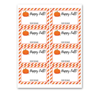 INSTANT DOWNLOAD Happy Fall Lip Balm Tags 2.5x4