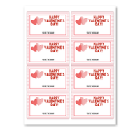 INSTANT DOWNLOAD Happy Valentine's Day Lip Balm Tags 2.5x4