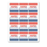 INSTANT DOWNLOAD Happy Fourth Independence Day Square Gift Tags 2.5x2.5