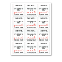 INSTANT DOWNLOAD Take Note It's Going To Be A Great School Year Square Gift Tags 2.5x2.5