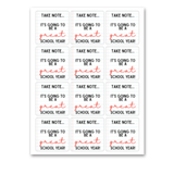 INSTANT DOWNLOAD Take Note It's Going To Be A Great School Year Square Gift Tags 2.5x2.5