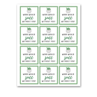 INSTANT DOWNLOAD Work Would Succ Without You Square Gift Tags 2.5x2.5