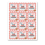 INSTANT DOWNLOAD You're Flippin Awesome Happy Father's Day Square Gift Tags 2.5x2.5