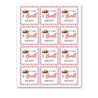 INSTANT DOWNLOAD It's All A-Bundt Our Boss Square Gift Tags 2.5x2.5